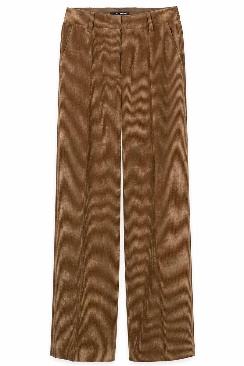 Luisa Cerano Damen Cord-Wideleg-Pants Caramel