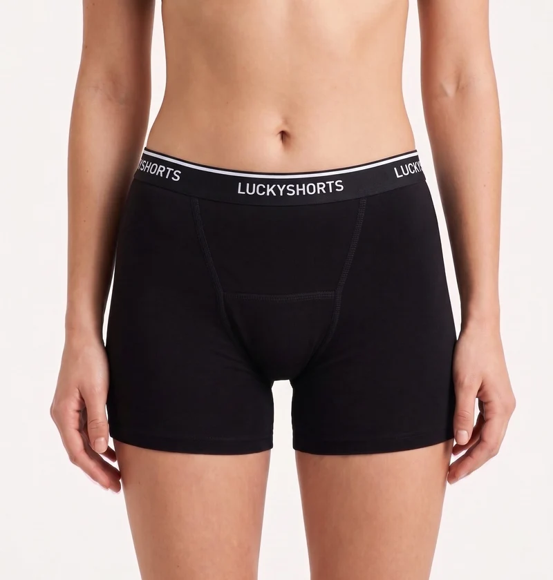Period underwear Lucky Black + black waistband