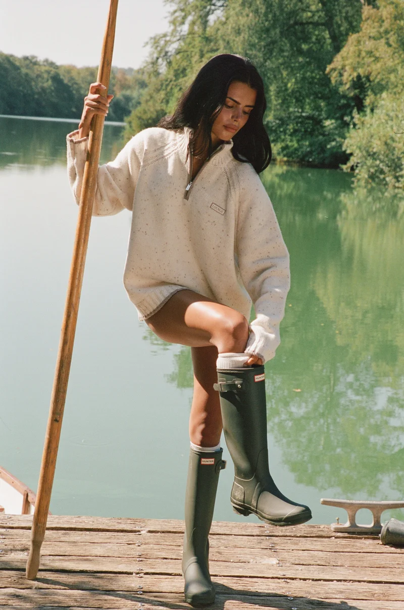 Strickpullover aus Wollmischung - Crèmefarbe