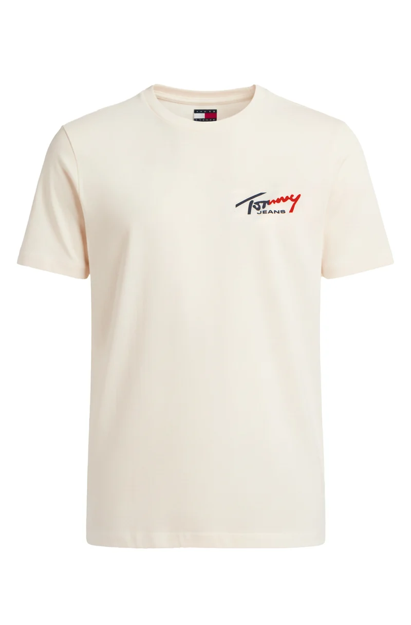 TOMMY HILFIGER T-Shirts Kurzarm Baumwolle TOMMY JEANS DM0DM22538 YBH Cremefarben