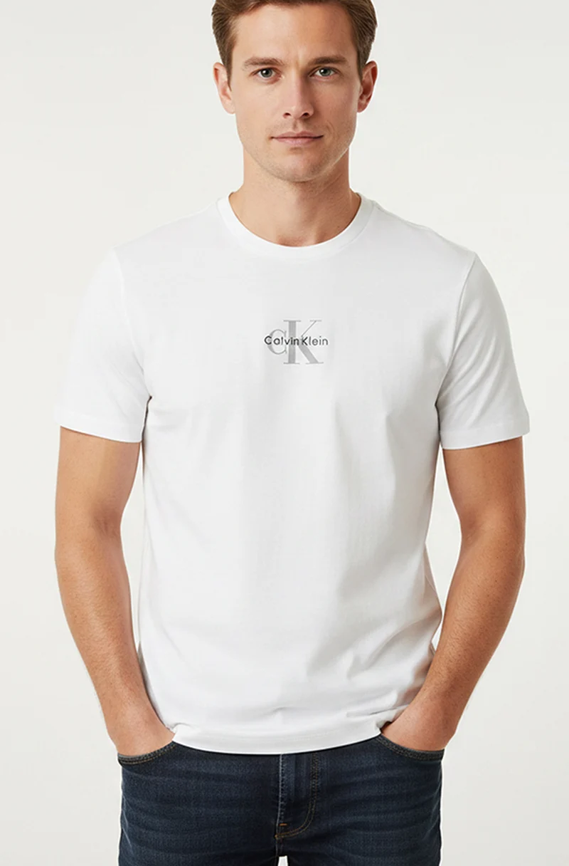 Calvin Klein T-Shirts Kurzarm Baumwolle CALVIN KLEIN JEANS LV04RB866G YAF Weiß