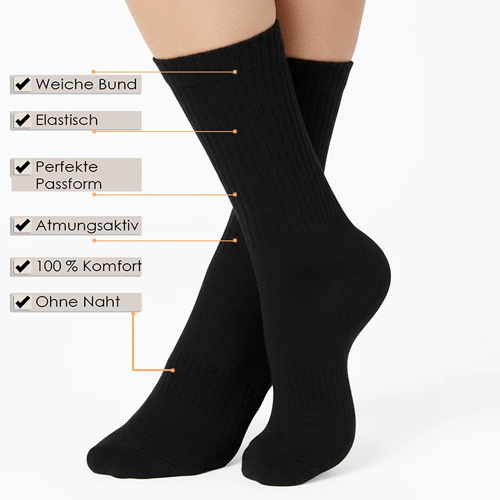 5 bis 50 Paar Tennissocken Sportsocken Herren Damen Premium Baumwolle Socken