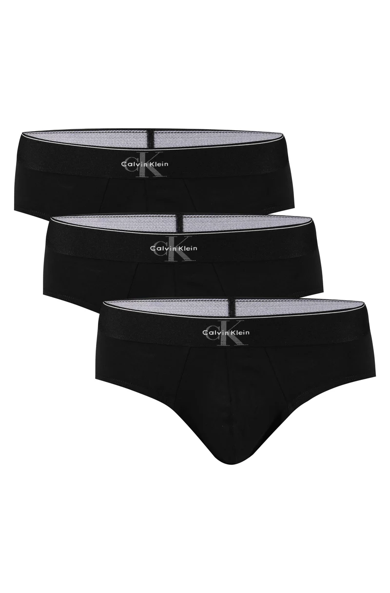 3 Pack CALVIN KLEIN Slips Cotton Stretch Briefs Baumwolle LV00NB4471 UB1 Schwarz