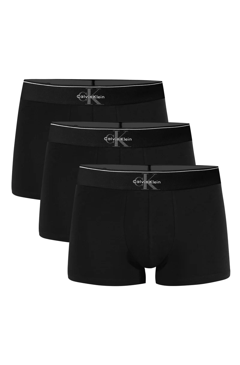 3er Pack CALVIN KLEIN Boxershorts Cotton Stretch Baumwolle LV00NB4472 UB1 Schwarz