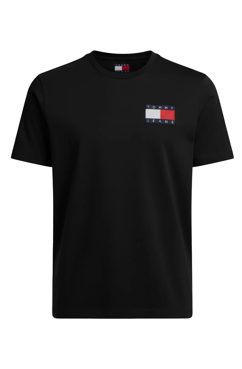 TOMMY HILFIGER T-Shirts Kurzarm Baumwolle TOMMY JEANS DM0DM20740 BDS Schwarz