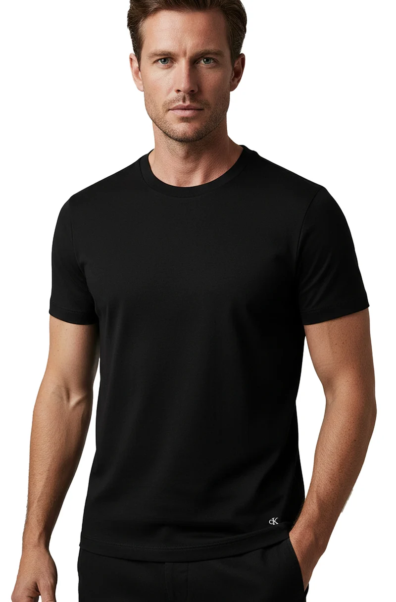 3er Pack CALVIN KLEIN Herren Kurzarm T-Shirts Rundhals Baumwolle LV00NB4051-001