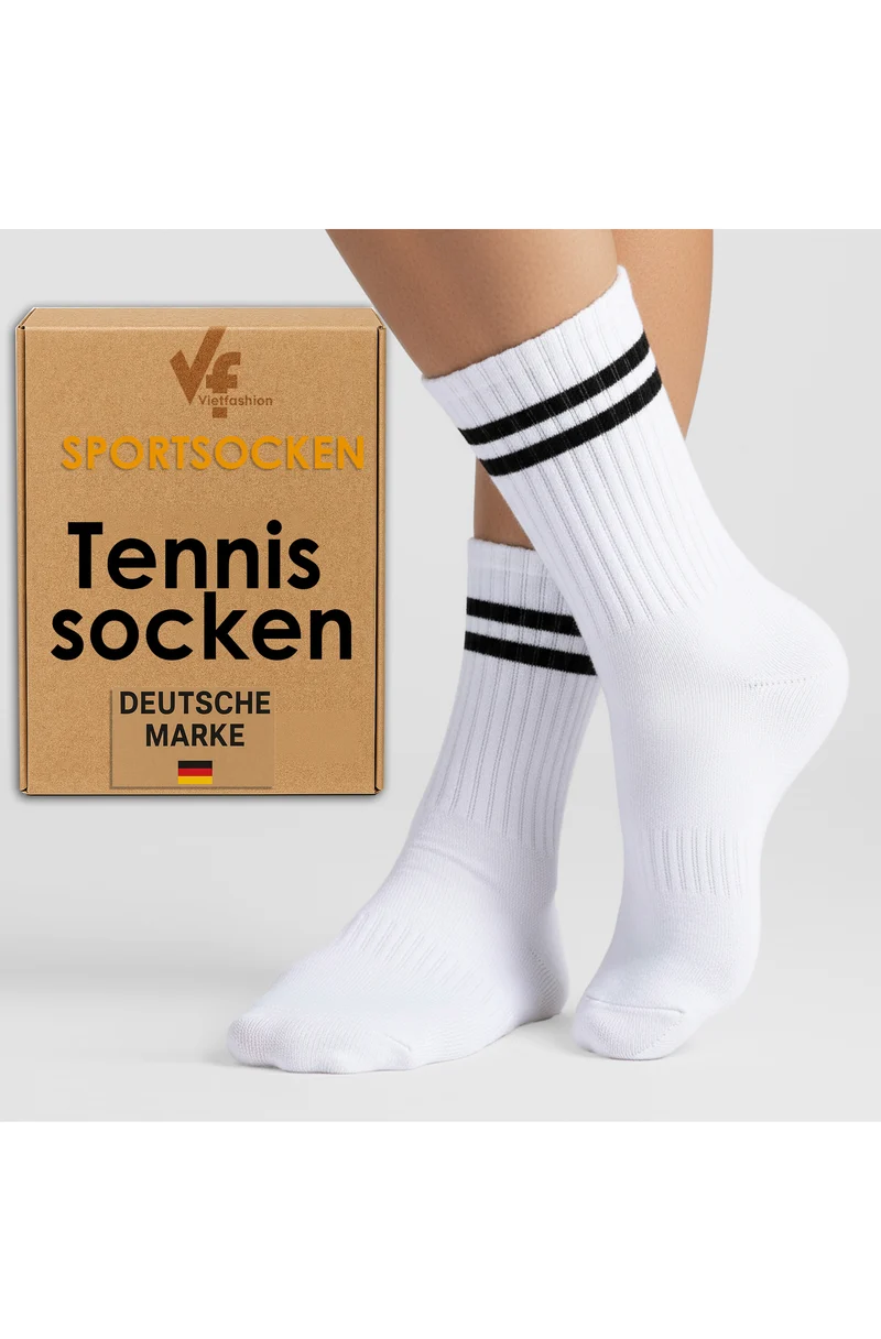 5 bis 50 Paar TENNISSOCKEN Sportsocken Herren Damen Socken Baumwolle Weiß