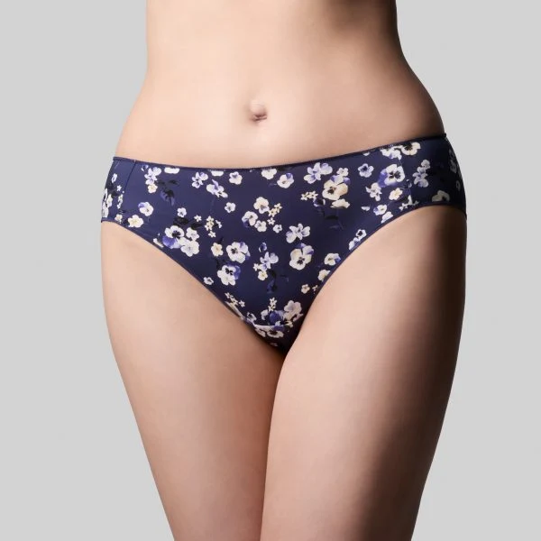Classic Bikini - Indigo Pansy