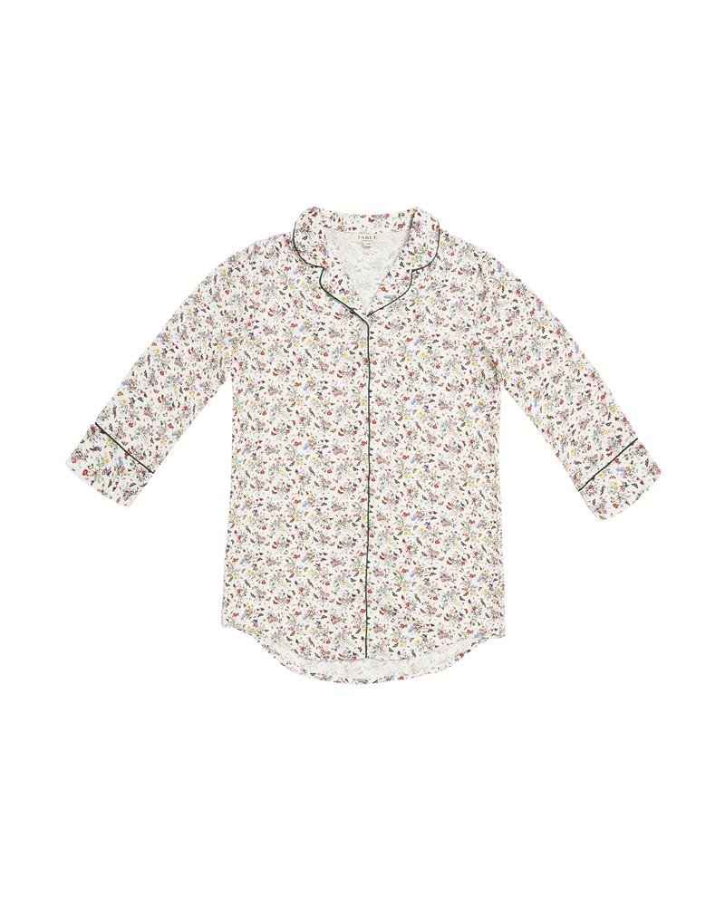 Fruity Floral Cream Night Shirt