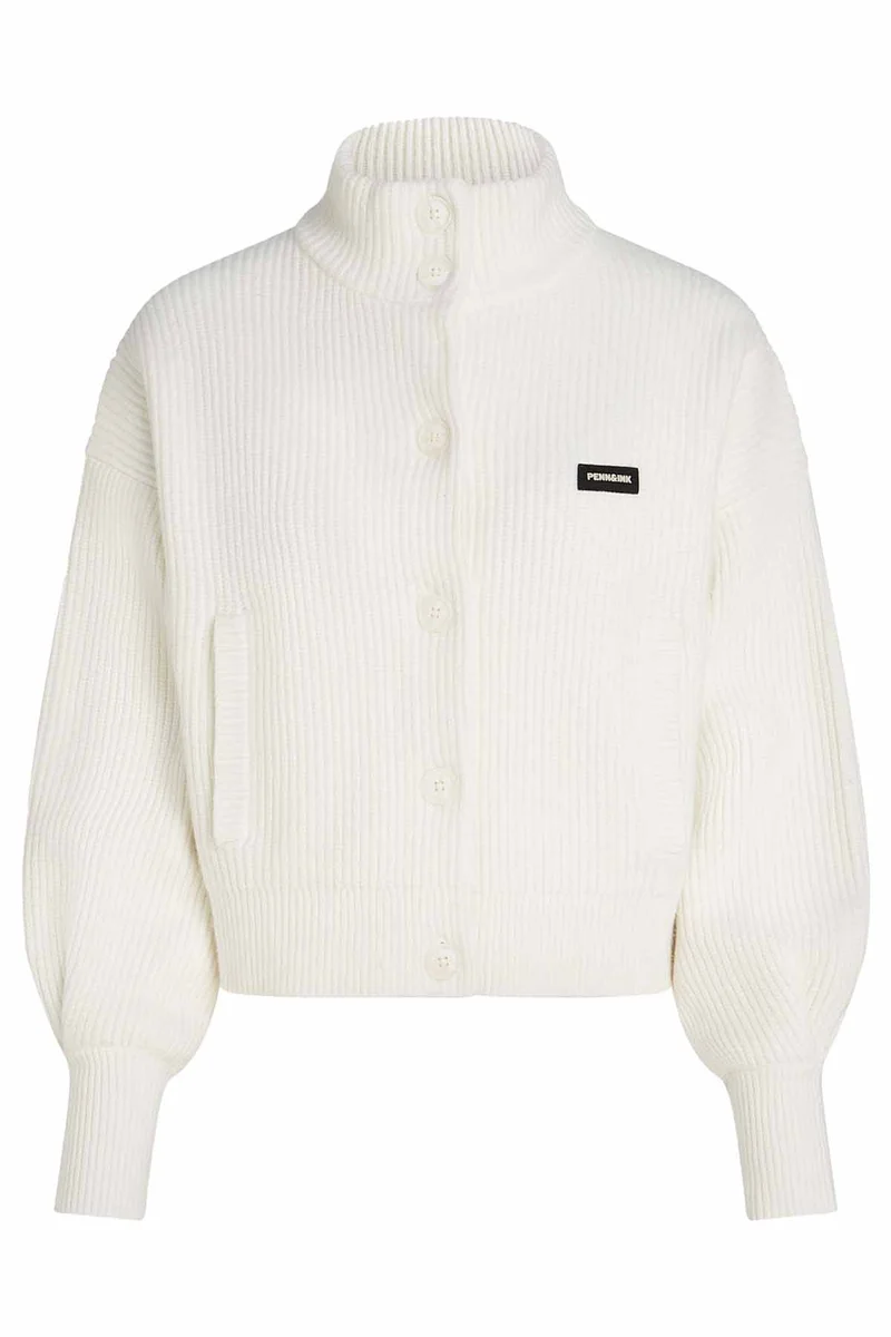 Penn & Ink N.Y Damen Cardigan Ecru