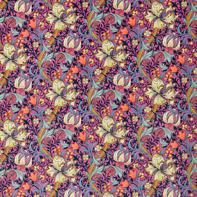 Goldene Lilie Samt - serotonin pink