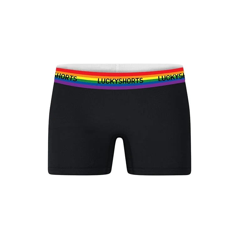 Vivid Black + rainbow waistband