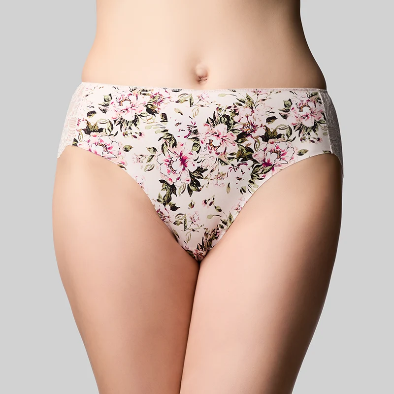 Precision Lace Hi Cut Brief - Heirloom Rose
