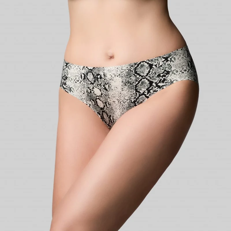 Precision Hi Cut Brief - Ivory Snake