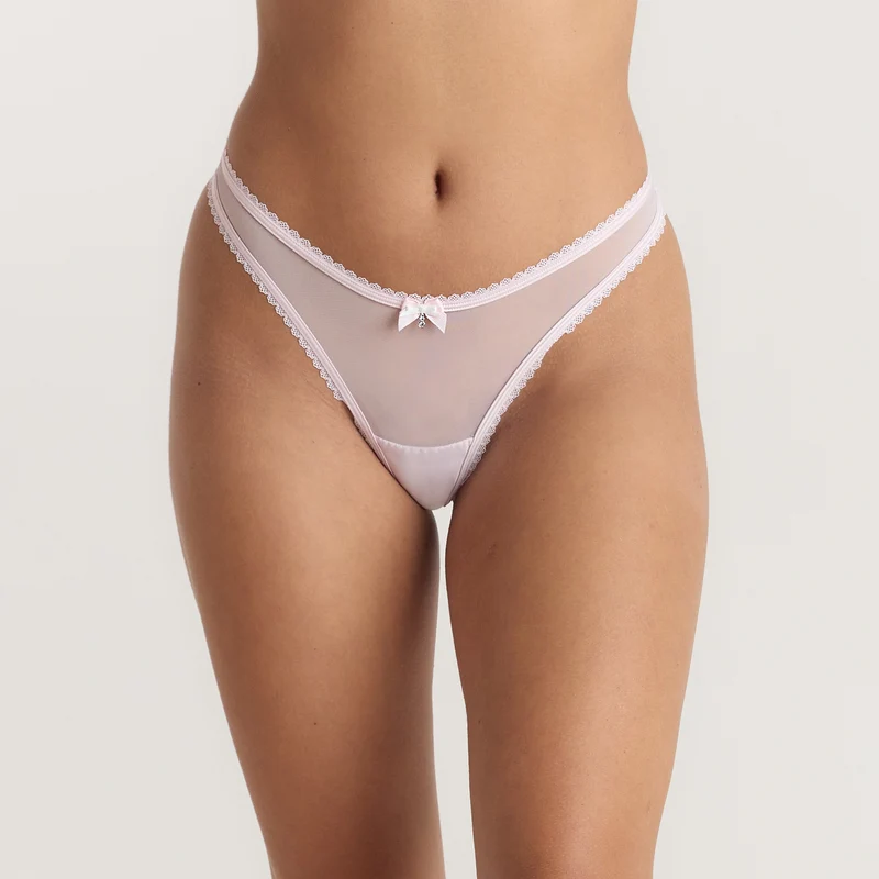 Satinschleife G-String - Rosa