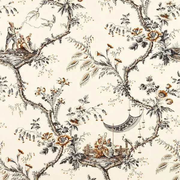 Chinoiserie - charcoal