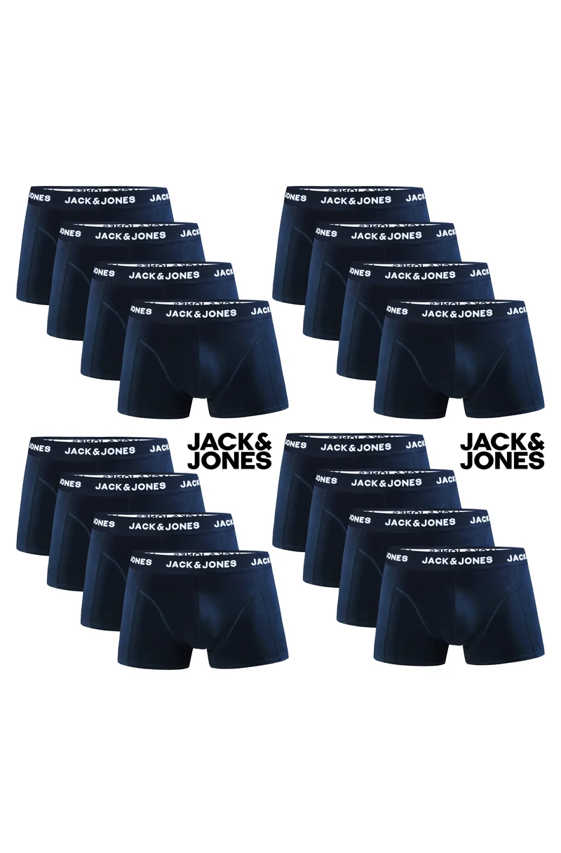 JACK & JONES Boxershorts Baumwolle Unterhose Unterwäsche Paket Boxer Dunkelblau