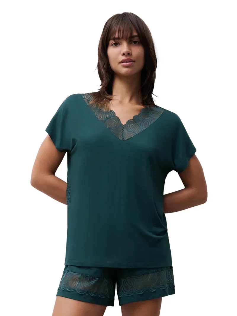 Femilet - Josie Top Kurzarm Eden Green