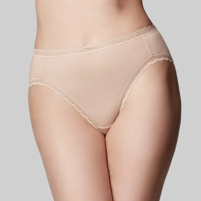 Classic Cotton Hi Cut Brief - Nude