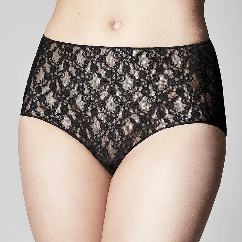 Classic Lace Full Brief - Black