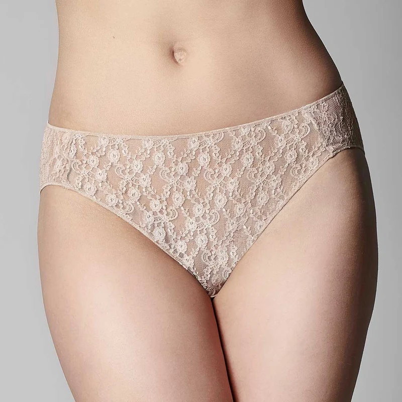 Classic Lace Bikini - Nude