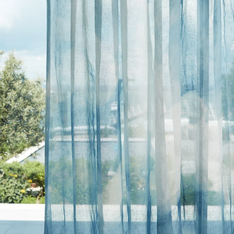 Gardinenstoff Air Sheer - skyblue 298 cm