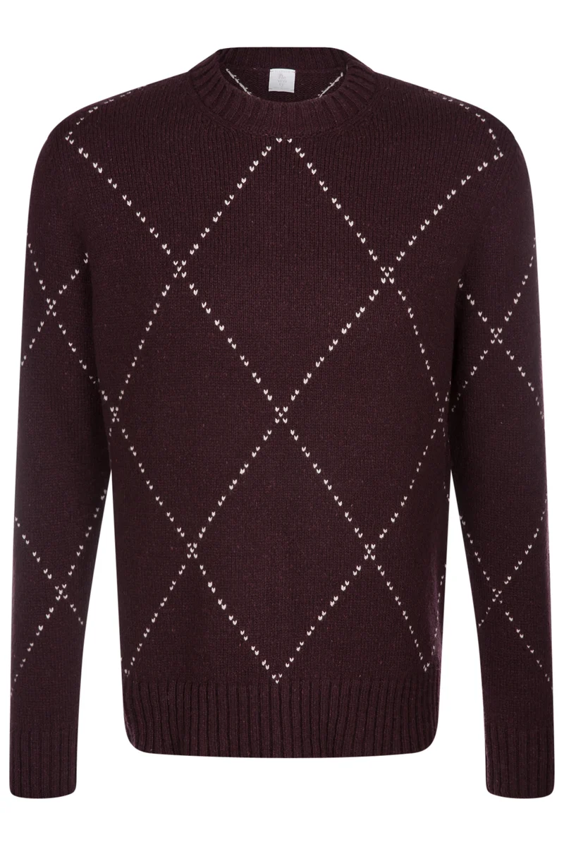 Eleventy Herren Strickpullover Bordeaux