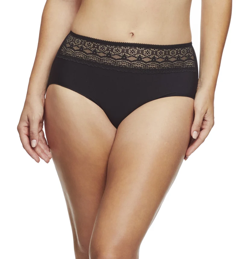 Naomi & Nicole Shapewear – Spitzenslip Schwarz