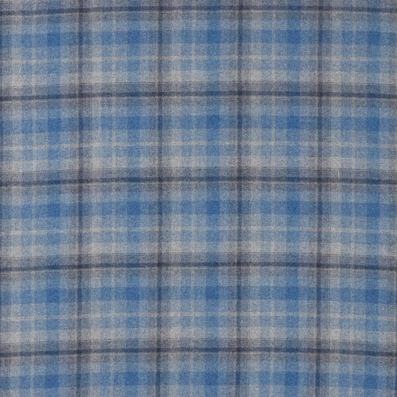 Wool Check Samphrey - indigo