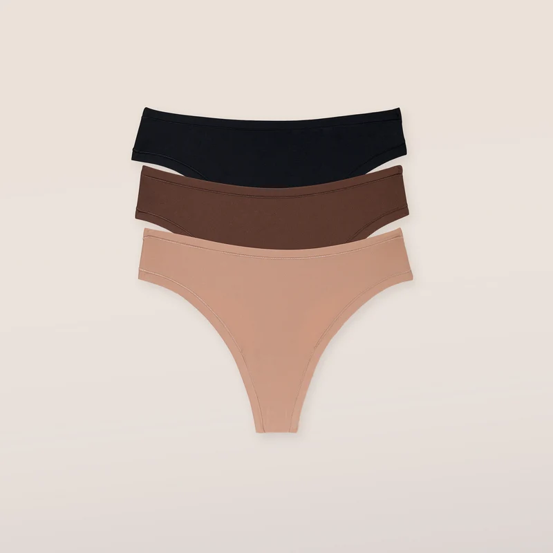 Nude String (3er Paket) - Multi