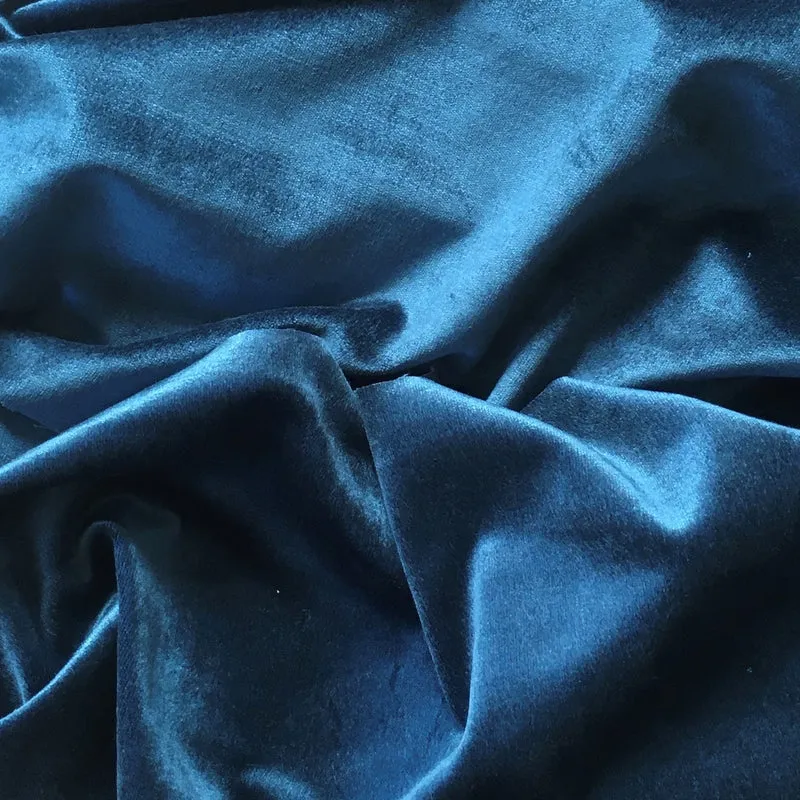 Viskose Samt - ozeanblau