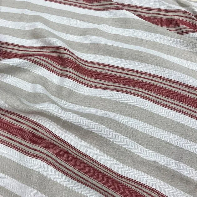 Pure Linen Stripes - red