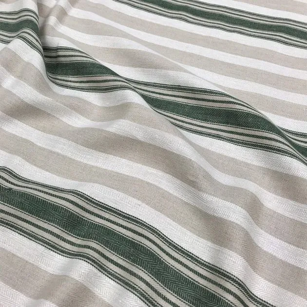 Pure Linen Stripes - green