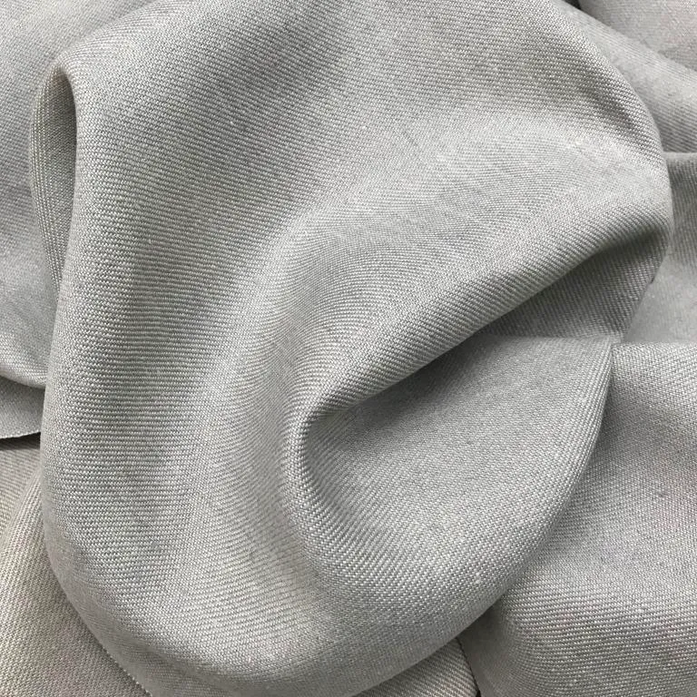 Leinenstoff Bio Denim - hellgrau