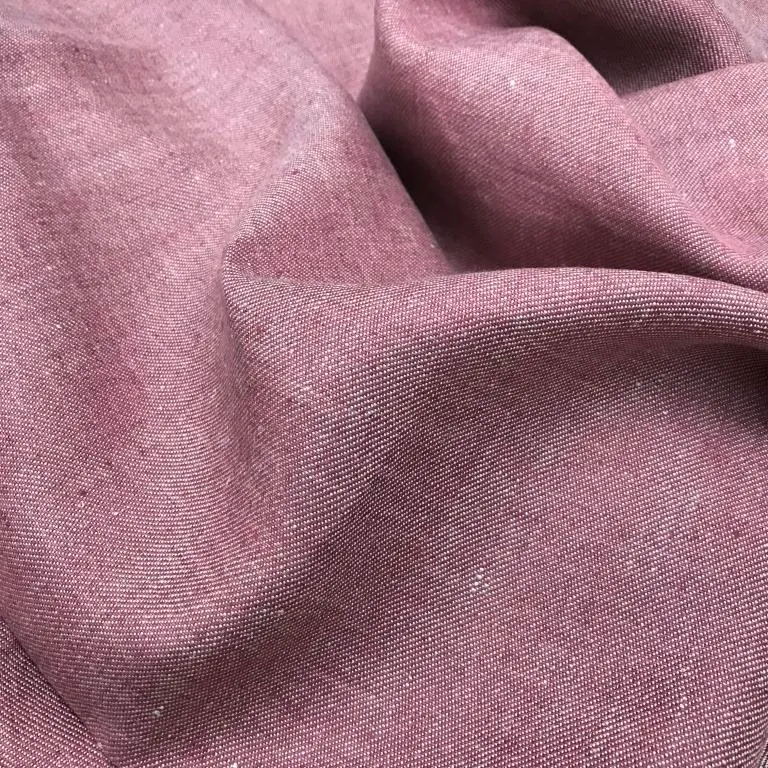 Leinenstoff Bio Denim - rosa