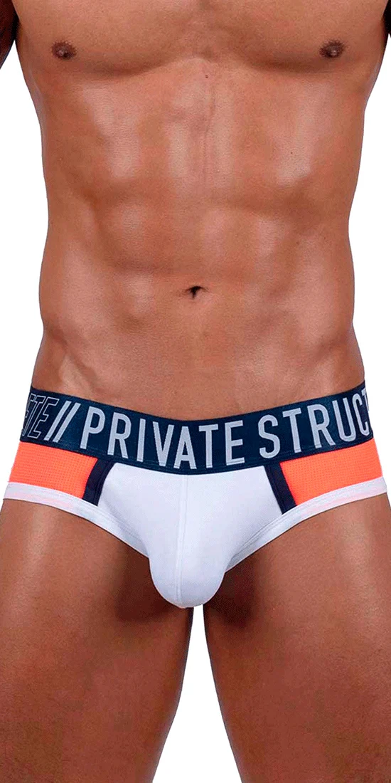 Private Structure Baut4388 Athlete Mini Briefs White League