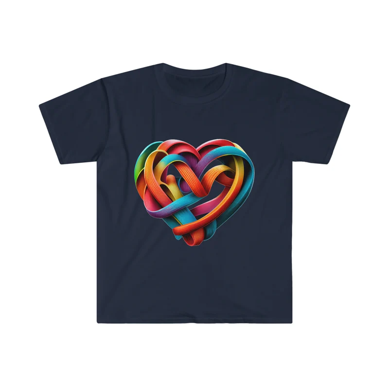 MUS Exclusive Design Heart 7.78 Men's Cotton T-Shirt Softstyle T-Shirt