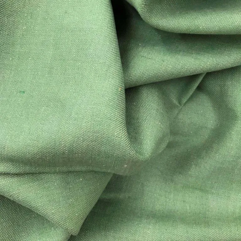 Leinenstoff Bio Denim - hellgrün