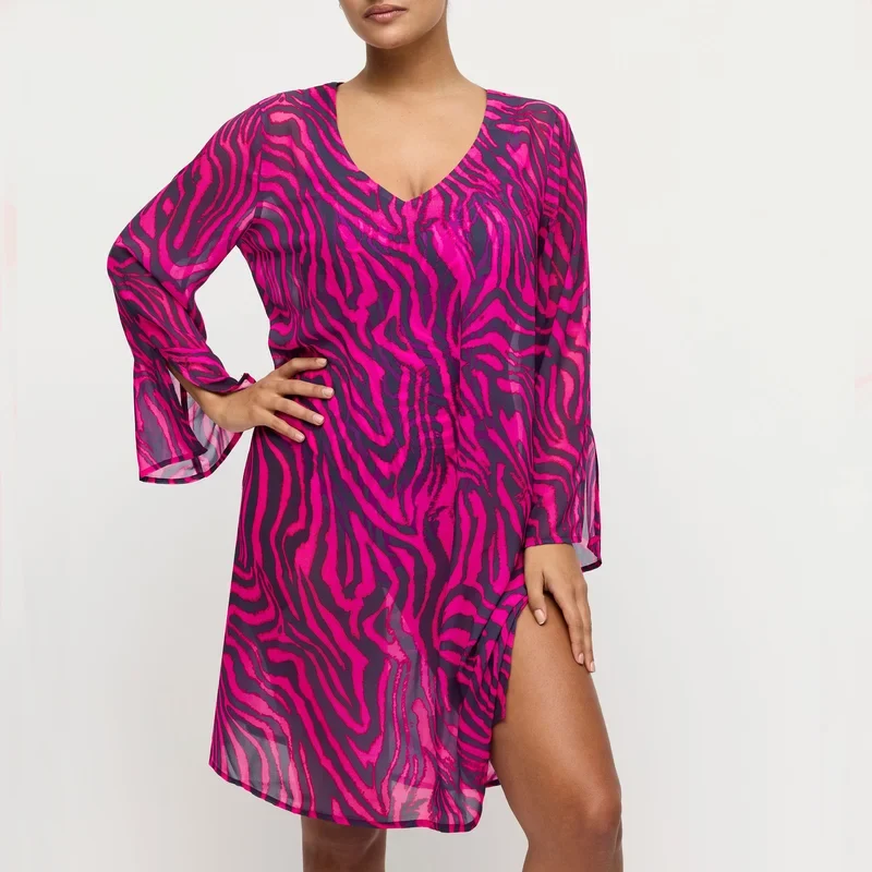 PrimaDonna Bademode - Malabo Bademode Kaftan Pink Zebra