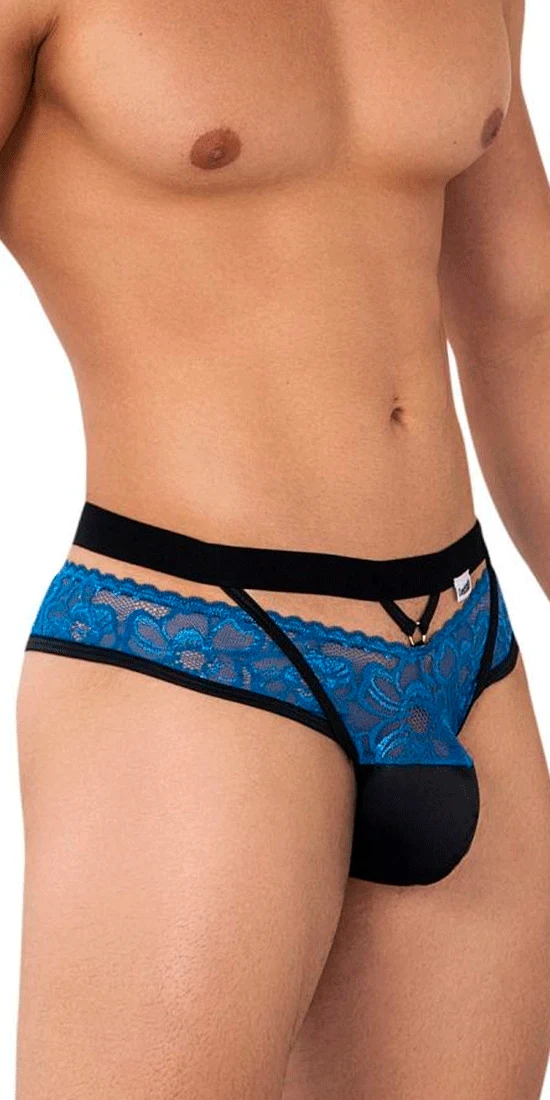 Candyman 99627 Lace Jockstrap Blue