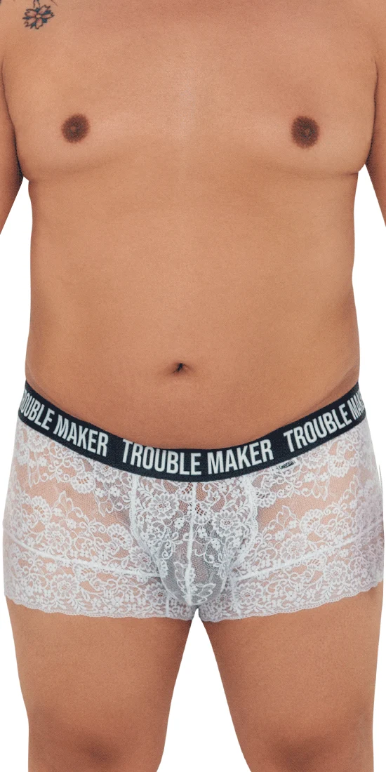 Candyman 99616x Trouble Maker Lace Trunks White