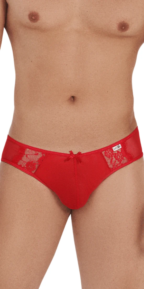 Candyman 99538 Sexy Lace Jockstrap Red