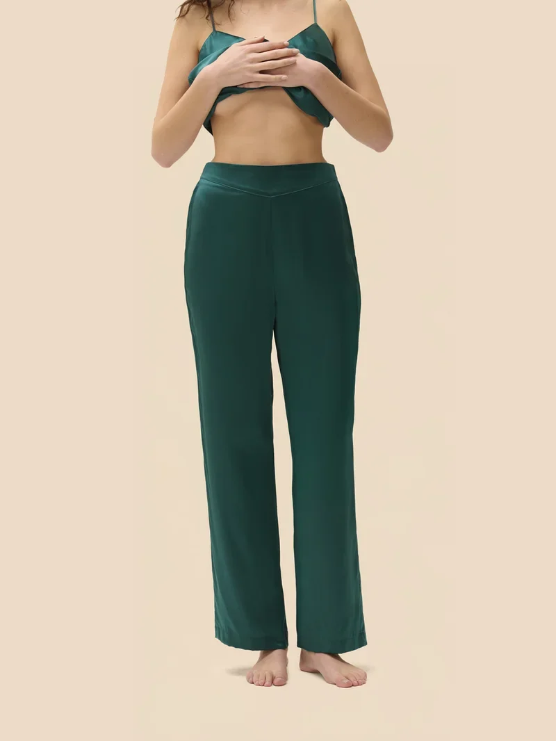 Simone Perele – Love Me Seidenhose Smaragdgrün