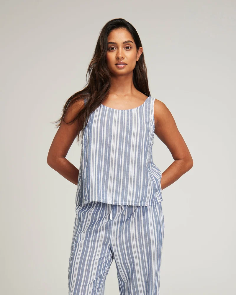 Nudea - Tank French Navy Stripe