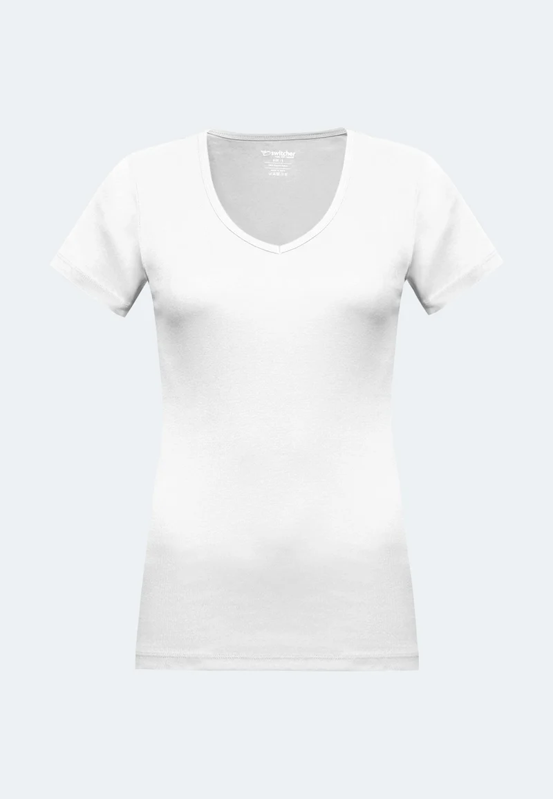 2855 Efia – Nachhaltiges Damen Rib T-Shirt mit V-Ausschnitt