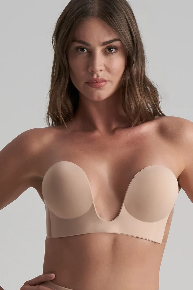 ByeBra – Nahtloser Klebe-BH im U-Stil, Beige