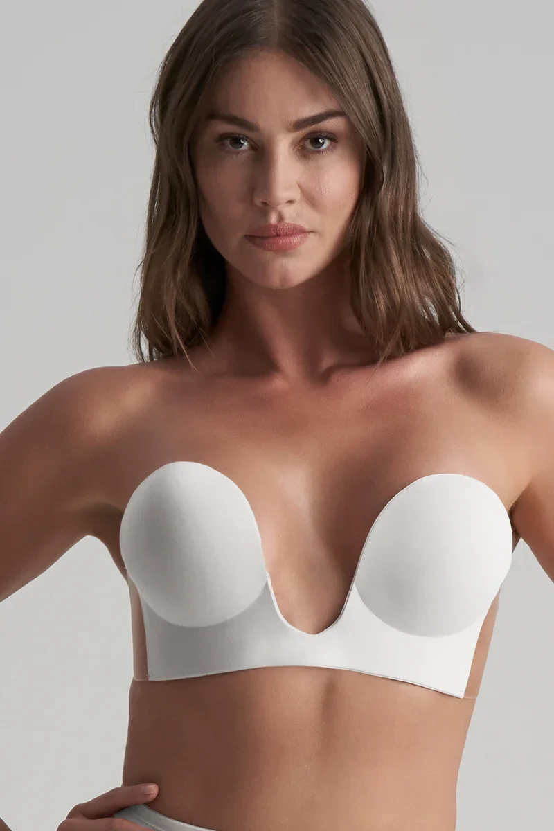 ByeBra – Nahtloser Klebe-BH im U-Stil, Elfenbein