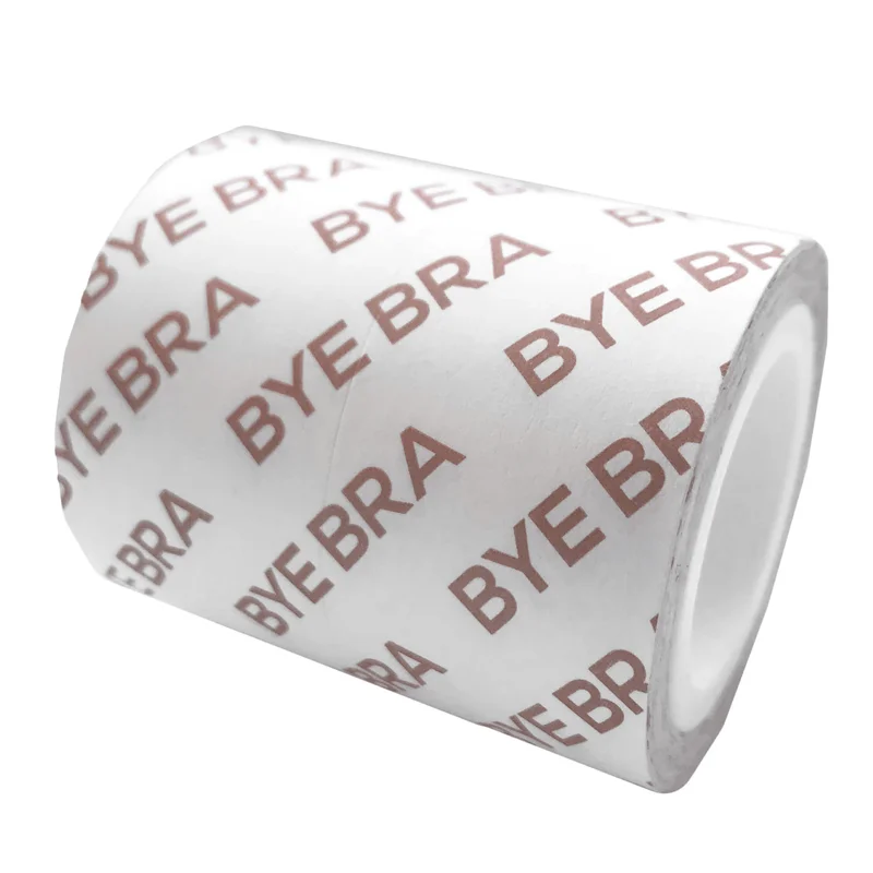 ByeBra – Brustklebebandrolle + Brustwarzenabdeckungen aus Satin, Beige