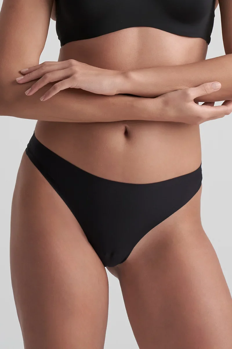 ByeBra – Uni Stretch (Einheitsgröße) Uni Stretch String, Schwarz