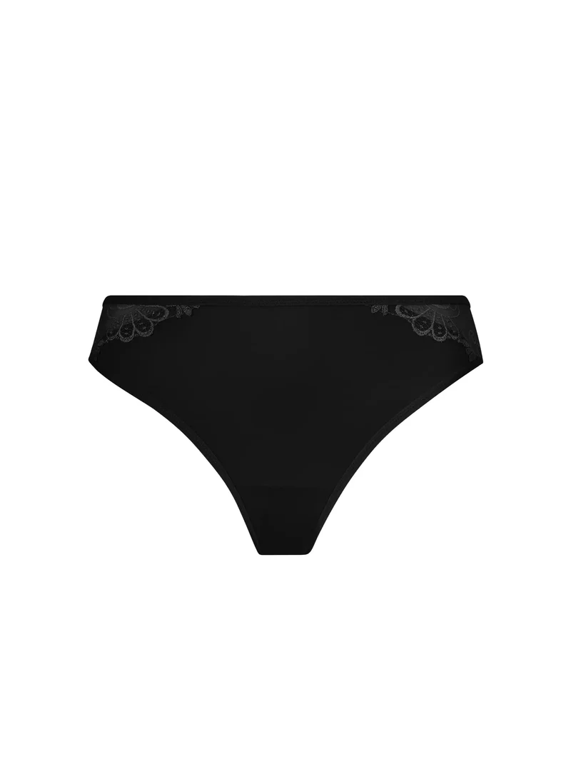 Lise Charmel – Dressing Floral Low Waist Slip Noir